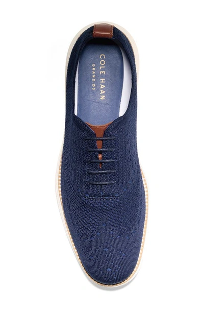 Shop Cole Haan Original Grand Shortwing Oxford In Navy/ivory