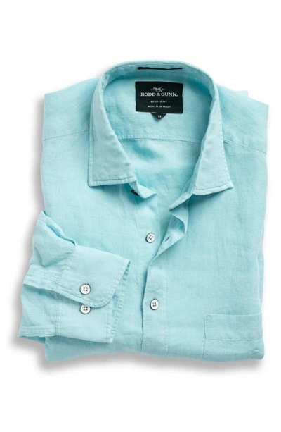 Shop Rodd & Gunn Coromandel Button-up Linen Shirt In Capri