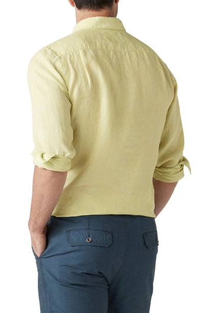 Shop Rodd & Gunn Coromandel Button-up Linen Shirt In Limonata