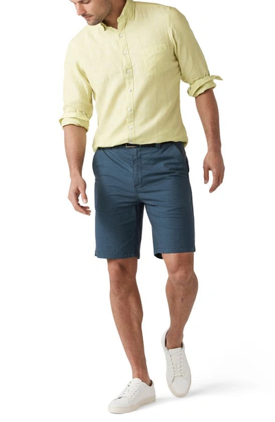 Shop Rodd & Gunn Coromandel Button-up Linen Shirt In Limonata
