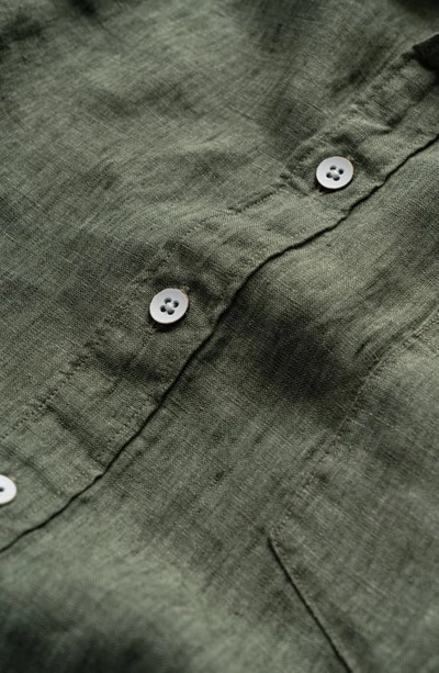 Rodd & Gunn Coromandel Button-up Linen Shirt In Kelp