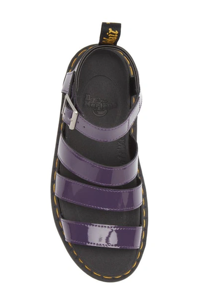 Shop Dr. Martens' Blaire Sandal In Black Patent Lamper