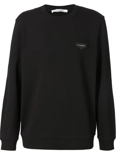 Givenchy Black Wool Logo Patch Sweater