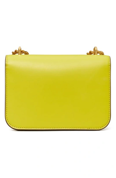 Shop Tory Burch Small Eleanor Convertible Leather Shoulder Bag In Island Chartreuse