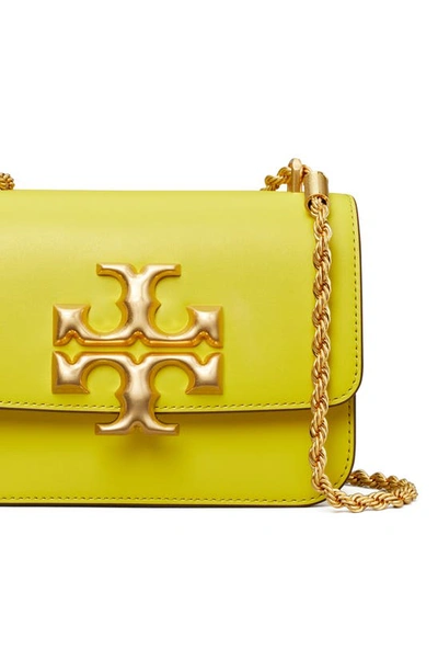 Shop Tory Burch Small Eleanor Convertible Leather Shoulder Bag In Island Chartreuse