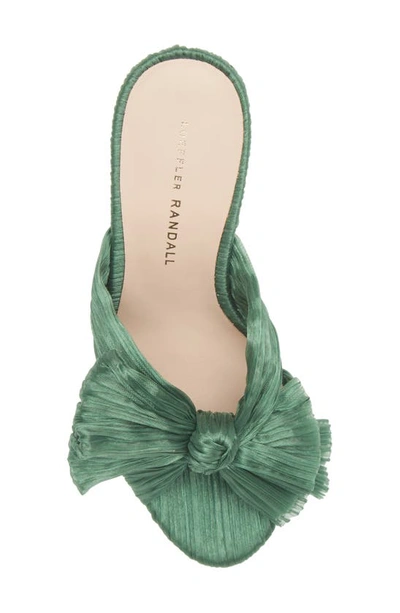 Shop Loeffler Randall Penny Knotted Lamé Sandal In Sage