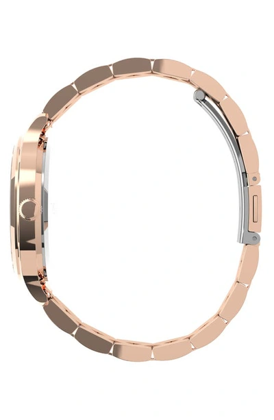 Shop Timex Peyton Bracelet Watch, 36mm In Rose Gold/ Rose Gold
