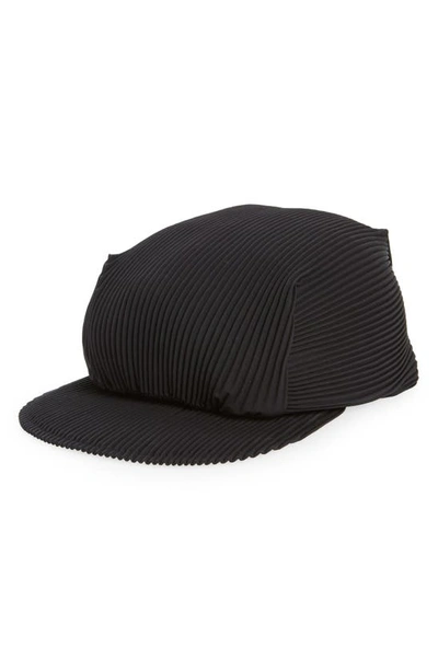 Shop Issey Miyake Pleated Cap In Black