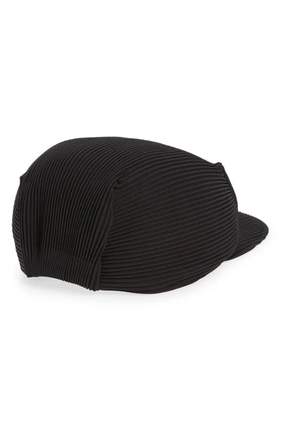 Shop Issey Miyake Pleated Cap In Black