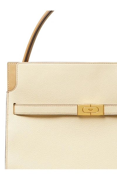 Shop Tory Burch Lee Radziwill Leather Double Bag In New Moon