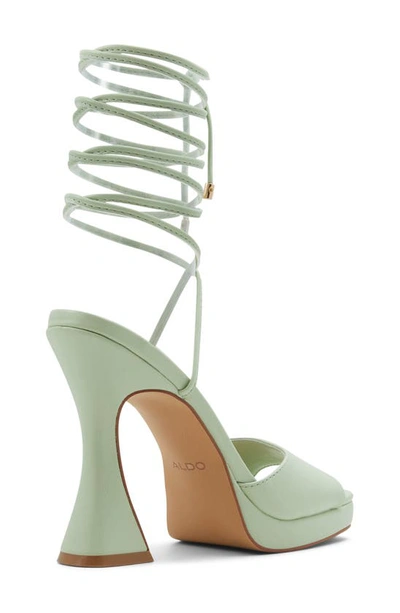 Shop Aldo Daphnee Ankle Tie Sandal In Bright Green