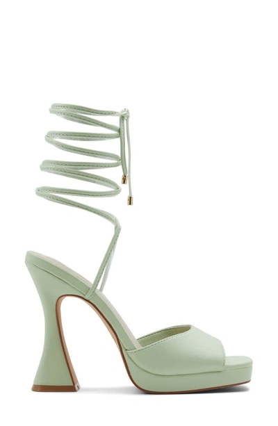 Shop Aldo Daphnee Ankle Tie Sandal In Bright Green