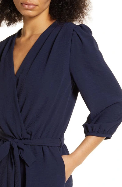 Fraiche By J Tulip Hem Romper In Navy
