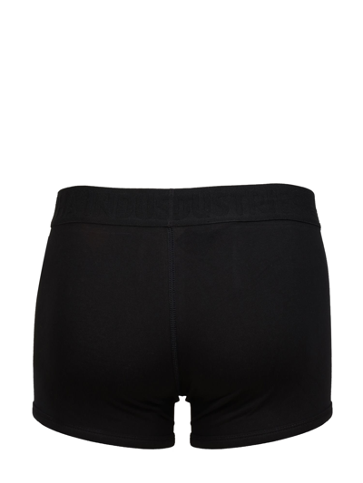 Shop Alpha Industries Pack Of Two Logo Band Boxers In Nero