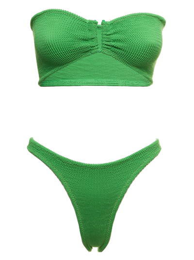 Shop Reina Olga Womans Ausilia Scrunch Green Emerald Bikini
