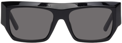 Shop Palm Angels Black Blanca Sunglasses In Black Dark Grey