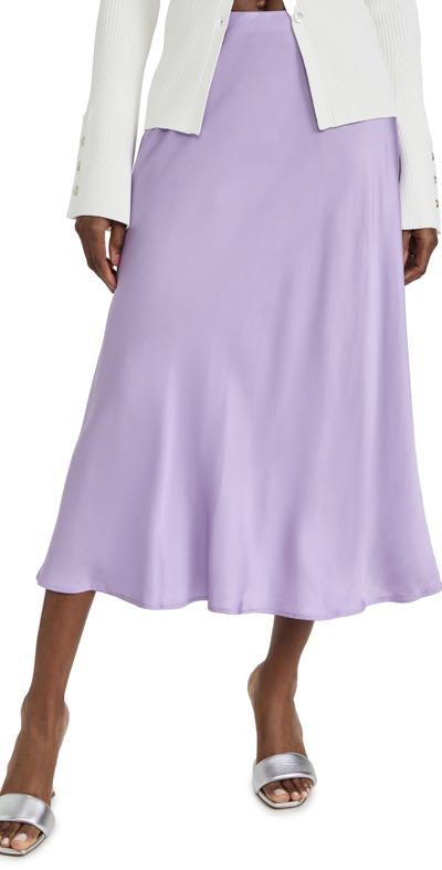 Shop L Agence Clarisa Bias Maxi Skirt In Lavender