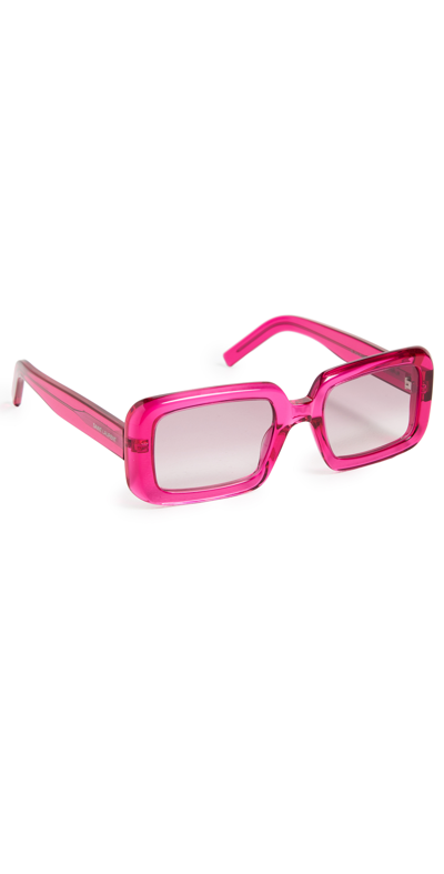 Shop Saint Laurent Sunrise Sunglasses In Pink-pink-violet