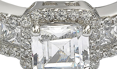 Suzy Levian Sterling Silver Cushion Cut Cz Bridal Ring In White