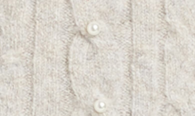 Shop Nic + Zoe Majestic Beaded Cable Knit Metallic Turtleneck Sweater In Winter Cream