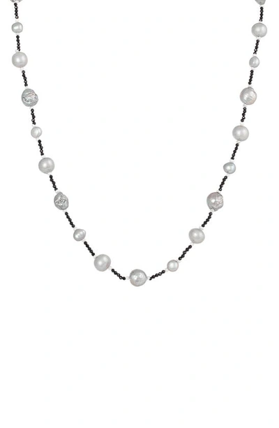 Shop Splendid Pearls 10-11mm Cultured Freshwater Pearl Gray Endless Necklace