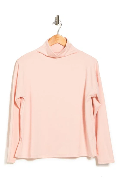Shop Eileen Fisher Funnel Neck Boxy Top In Powder