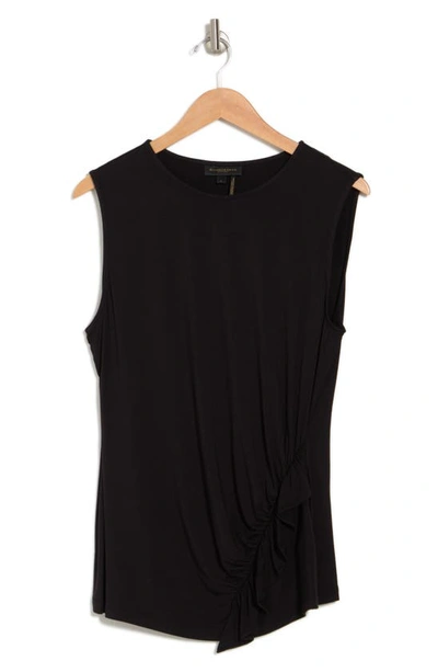 Shop Donna Karan Woman Sleeveless Cascade Top In Black