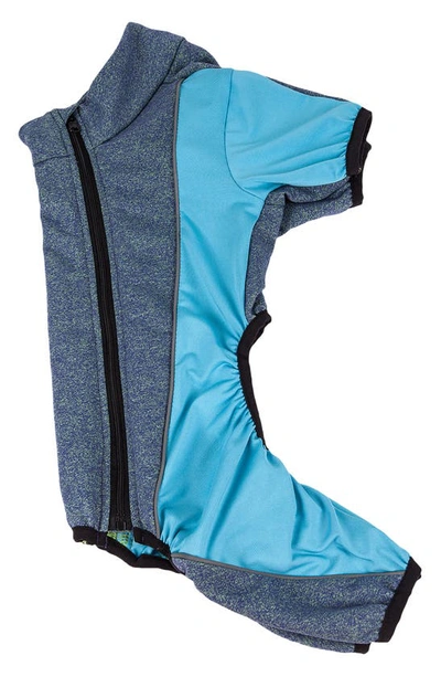 Shop Petkit The Pet Life Active 'chase-pacer' Full Bodied Heathered Tracksuit In Light Blue And Blue