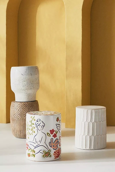 Shop Anthropologie Antheia Ceramic Side Table In White