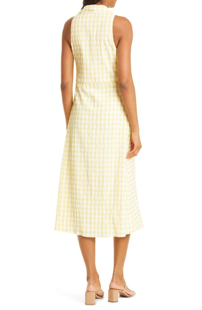 Shop Likely Rommia Check Dress In Yellow