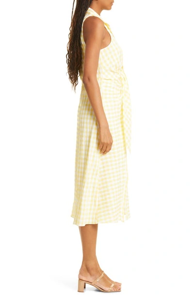 Shop Likely Rommia Check Dress In Yellow