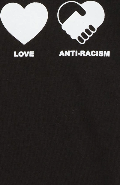 Shop Typical Black Tees Kids' Peace Love Anti-racism Graphic Tee In Black