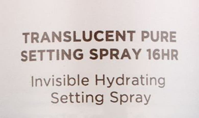 Laura Mercier Mini Translucent Pure Setting Spray 16hr 1 oz / 30 ml