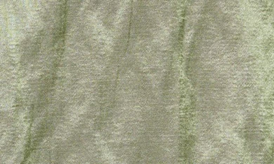 Shop Vince Metallic Twist Front Cotton Blend Skirt In Dk Pistachio