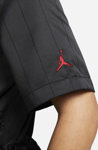 Shop Jordan Heritage Wide Leg Flight Suit In Black/ Gym Red