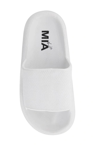 Mia Camyl Platform Slide Sandal In White