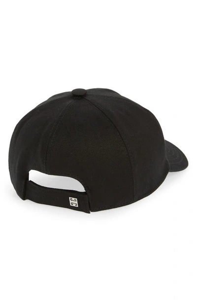 Shop Givenchy Kids' Embroidered Logo Cotton Baseball Cap In 09b Black