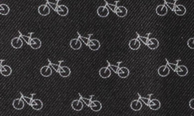 Shop Cufflinks, Inc Bicycle Silk Pocket Square In Black