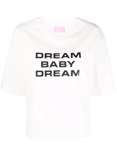 Shop Liberal Youth Ministry Dream Slogan-print T-shirt In White