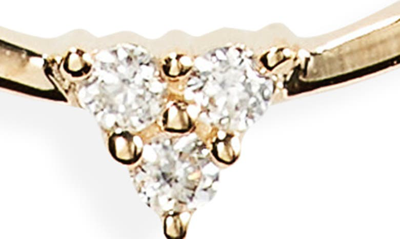 Shop Dana Rebecca Designs Trio Diamond Curve Pendant Necklace In Yellow Gold