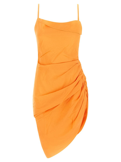 Shop Jacquemus La Robe Saudade In Orange