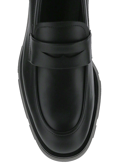 Shop Alexander Mcqueen Swilly Loafers In Black