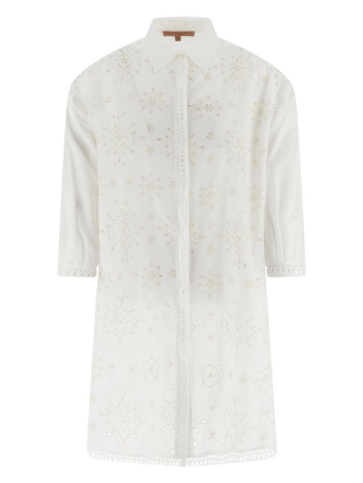 Shop Ermanno Scervino Broderie-anglaise Tunic In White