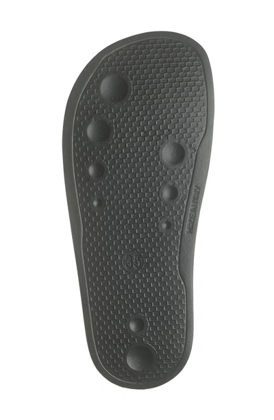 Shop Moschino Logo Slide Sandal In Black