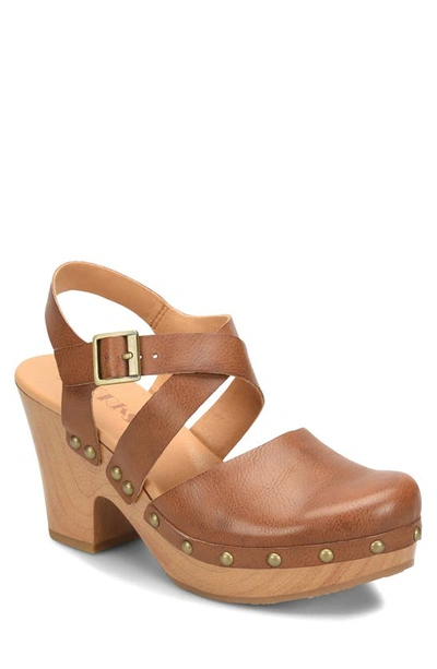 Shop Korks By Kork-ease Korks Abloom Strappy Clog Platform Slingback Pump In Tan