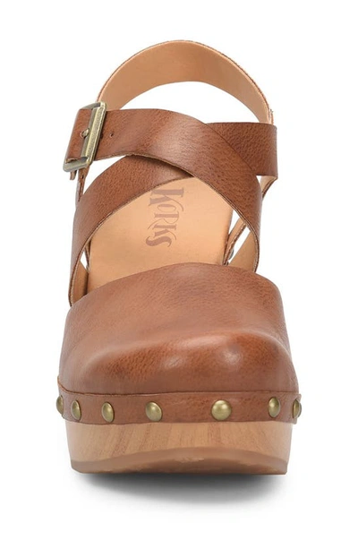 Shop Korks By Kork-ease Korks Abloom Strappy Clog Platform Slingback Pump In Tan