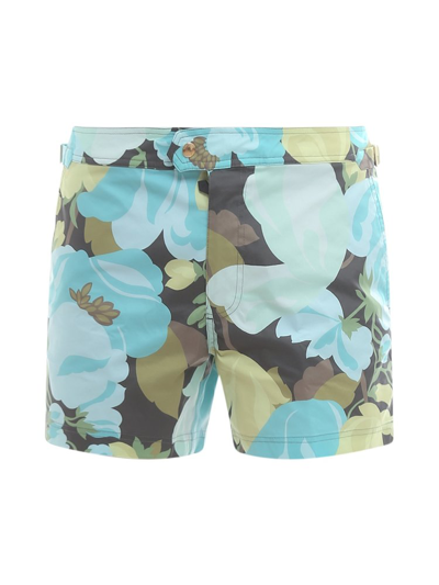 Shop Tom Ford Floral Printed Swimming Trunks In Multi