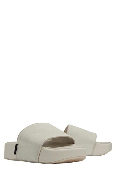 Y-3 Men's Slip On Platform Slide Sandals In Orbitgrey/ Cleabrown/ Linen