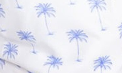 Shop Sant And Abel Palm Tree Print Cotton Pajama Shorts In Blue
