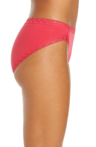 Shop Natori Bliss Cotton French Cut Briefs In Sunset Coral